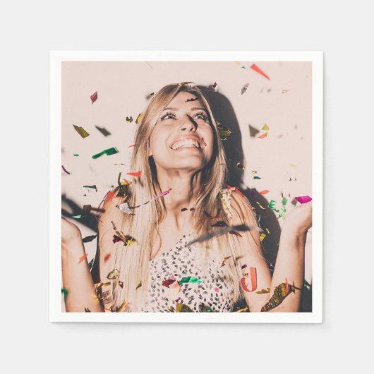 Bruidsfeest Bruid Aangezicht Foto  Servet (Voorkant)