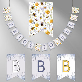 Bruidsfeest Bruid bijt Bij Honing Bijen Lavendel Vlaggetjes