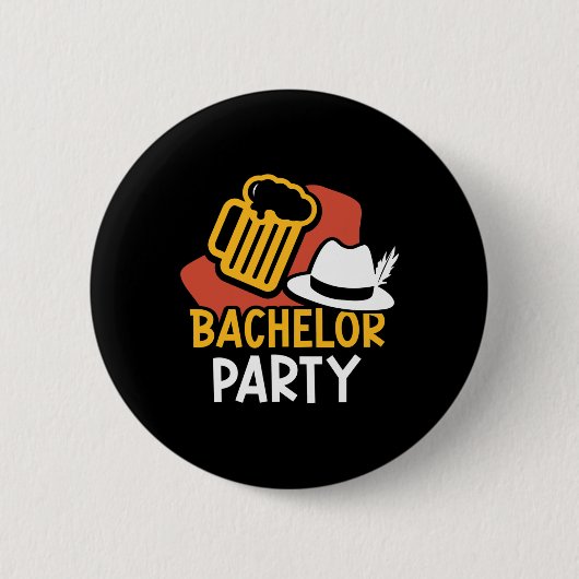 Bruidsfeest Bruid Bruidegom Team 1 Ronde Button 5,7 Cm (Voorkant)