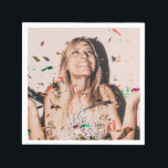 Bruidsfeest bruid gezicht foto  servet<br><div class="desc">Breng wat extra plezier en flair naar je vrijgezellenfeest met deze stijlvolle en unieke servetten!</div>