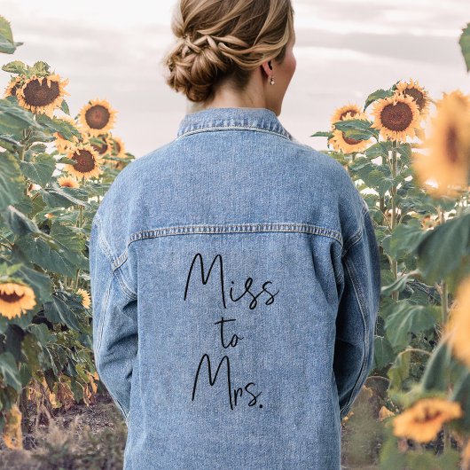 Bruidsfeest Bruid Miss naar Mevrouw Denim Jacket