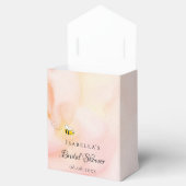 Bruidsfeest bruid roze bij glitters bloem bedankdoosjes (Geopend)