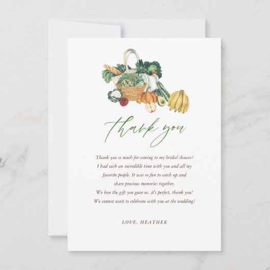 Bruidsfeest Bruid Uit De Markt Bedankkaart (Voorkant)
