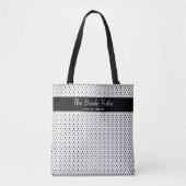 Bruidsfeest Bruidspartij Aangepast Wit & Zwart Tote Bag (Voorkant)