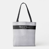 Bruidsfeest Bruidspartij Aangepast Wit & Zwart Tote Bag (Achterkant)