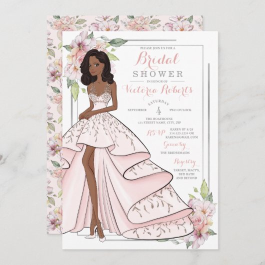 Bruidsfeest Bruidsshower Kaart (Voorkant / Achterkant)