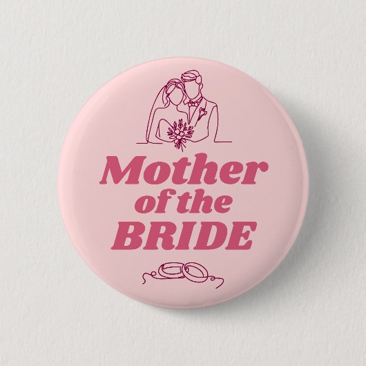 Bruidsfeest Bruiloft Feestelijke Party Ronde Button 5,7 Cm (Voorkant)