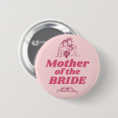 Bruidsfeest Bruiloft Feestelijke Party Ronde Button 5,7 Cm (Voorkant /achterkant)