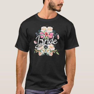 Bruidsfeest Bruiloft Haar Bruidsmeisje Bloemenkran T-shirt