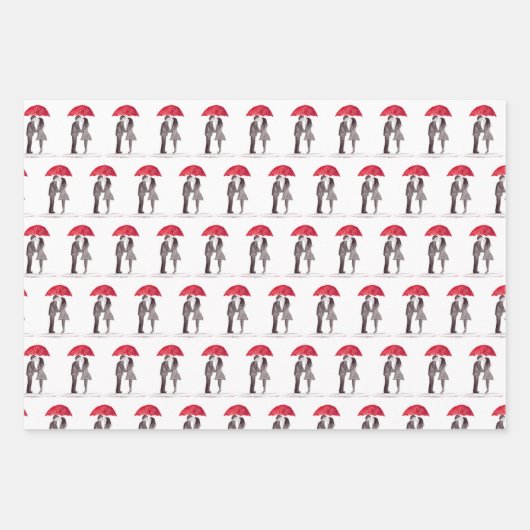 Bruidsfeest Bruiloft Jubileum Romantisch Schattig Inpakpapier Vel (Voorkant)