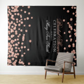 Bruidsfeest Bruiloft Roze Gouden Confetti Achtergr Wandkleed (In Situ (horizontaal))