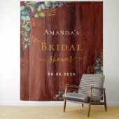 Bruidsfeest bruin hout eucalyptus wandkleed (In situ)