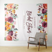 Bruidsfeest | Burgundy Blush Foto Achtergrond Wandkleed (In Situ (horizontaal))