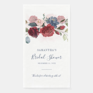 Bruidsfeest Burgundy Rustic Bloemstuk Aangepast Pa Servet