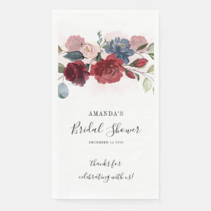 Bruidsfeest Burgundy Rustieke Bloemen Custom Servet