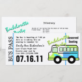 Bruidsfeest Bus Pas Kaart (Voorkant / Achterkant)