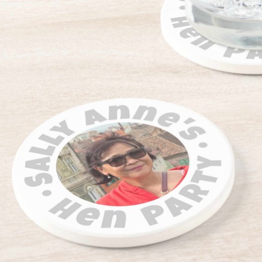 Bruidsfeest cadeau zandsteen onderzetter