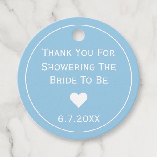 Bruidsfeest cadeautag bedankjes labels (Voorkant)