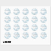 Bruidsfeest cadeautje wolk negen ronde sticker (Vel)