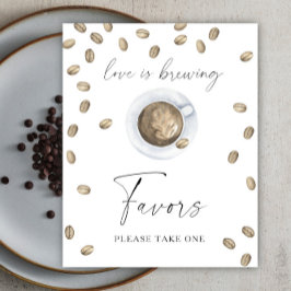 Bruidsfeest cadeautjes koffie neem er een poster