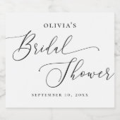 Bruidsfeest champagne | Elegante minimale script Sparkling Wijnetiket (Enkel label)