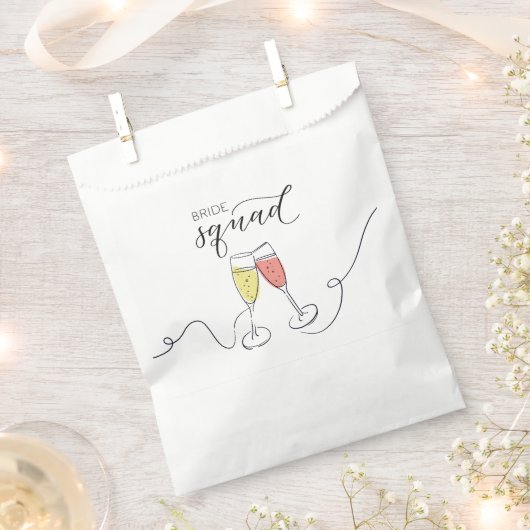 Bruidsfeest Champagne Toast Favor Zakje (Geknipt)