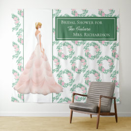 Bruidsfeest Chic Fotobackdrop - Groen Wandkleed