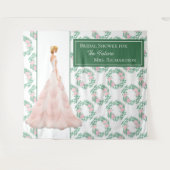 Bruidsfeest Chic Fotobackdrop - Groen Wandkleed (Voorkant (horizontaal))