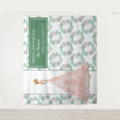Bruidsfeest Chic Fotobackdrop - Groen Wandkleed (Voorkant)