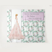 Bruidsfeest Chic Fotobackdrop - Roze Wandkleed (Voorkant (horizontaal))