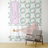 Bruidsfeest Chic Fotobackdrop - Roze Wandkleed (In situ)