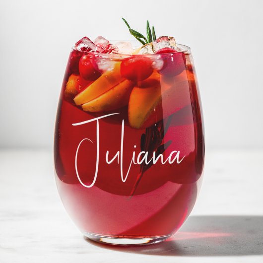 Bruidsfeest Chic Wit Schrift Wijnglas Zonder Voet