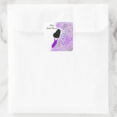 Bruidsfeest Classy Lady Vierkante Sticker (Tas)