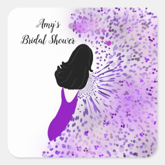 Bruidsfeest Classy Lady Vierkante Sticker (Voorkant)