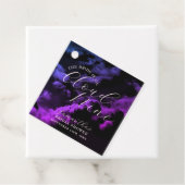 Bruidsfeest Cloud Nine Zwarte Hemelgalactica Bedankjes Labels (In situ)