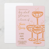 Bruidsfeest & Cocktail Uitnodiging bruid  (Voorkant / Achterkant)