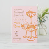 Bruidsfeest & Cocktail Uitnodiging bruid  (Staand voorkant)