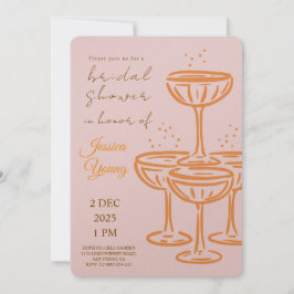 Bruidsfeest & Cocktail Uitnodiging bruid 