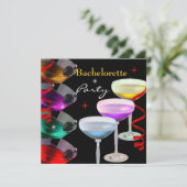 Bruidsfeest Cocktails Champagne Kaart (Staand voorkant)