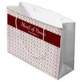 Bruidsfeest Custom Dark Red & White Groot Cadeauzakje (Achterkant Gekanteld)