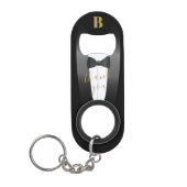 Bruidsfeest Dank Je Bruidsman Sleutelhanger Flesop Mini Flessenopener (Voorkant)