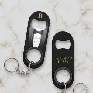 Bruidsfeest Dank Je Bruidsman Sleutelhanger Flesop Mini Flessenopener
