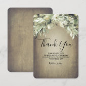 Bruidsfeest Dank Je Klein Kaartje - Groene Tinten Bedankkaart (Voorkant / Achterkant)