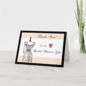 Bruidsfeest Dank Je - Mannequin Kaart (Voorkant)