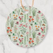 Bruidsfeest Dank Je voor de Wilde Bloemen Bedankjes Labels (Achterkant)