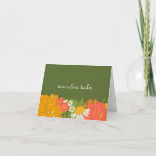 Bruidsfeest Dank Je Wel Bloemenboeket Bedankkaart
