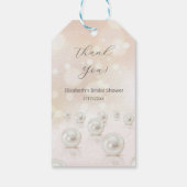 Bruidsfeest Dank Je Wel met Parels Cadeaulabel (Achterkant)