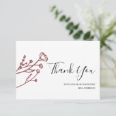 Bruidsfeest Dankbetuiging Briefkaart (Staand voorkant)