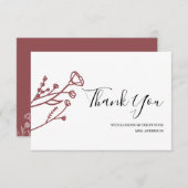 Bruidsfeest Dankbetuiging Briefkaart (Voorkant / Achterkant)
