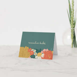 Bruidsfeest Dankjewel Bloemenboeket Bedankkaart
